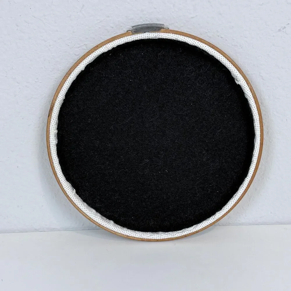 Handmade Cross-Stitch 7” Hoop: Modern Iris